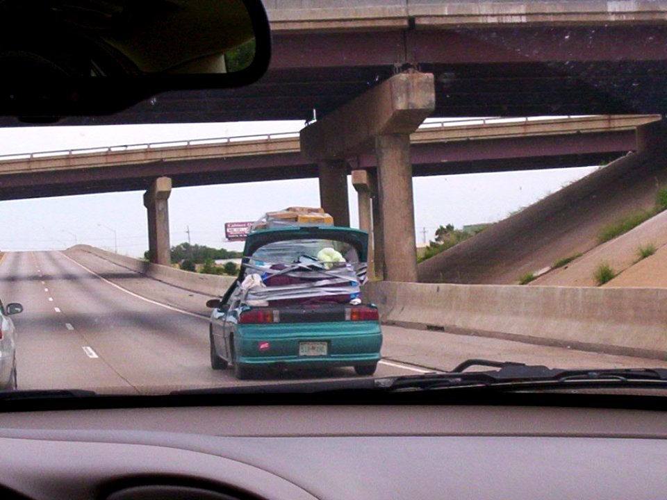 Duct-tape Moving Van from behind