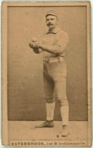 Dude Esterbrook, Indianapolis Hoosiers, baseball card portrait LCCN2007686544