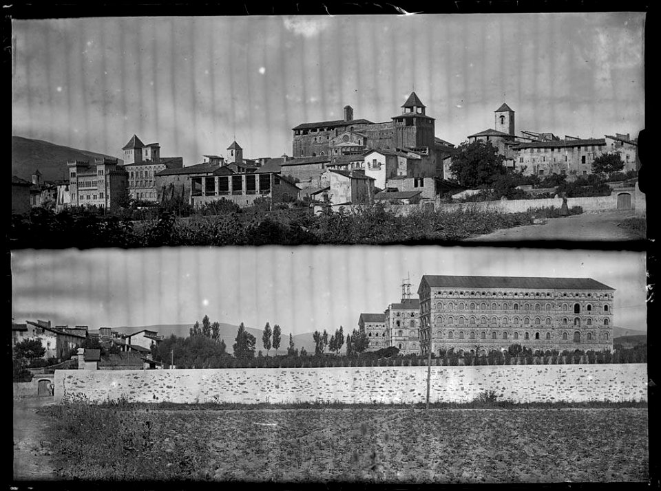 Dues panoràmiques de la Seu d'urgell vista des del camí de Puigcerdà