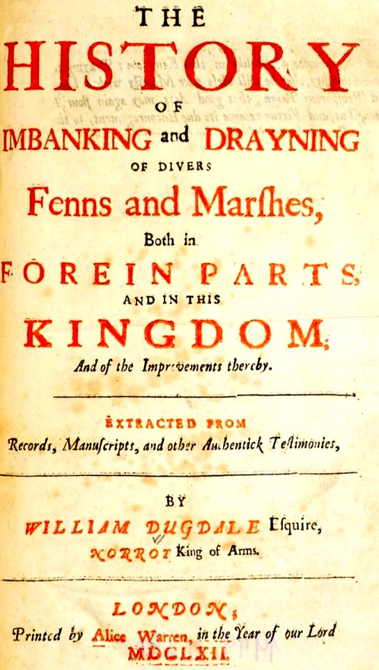 Dugdale's Imbanking and Drayning', title page