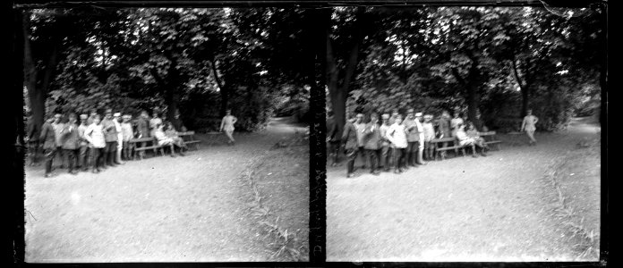 Dugny. Popote. Groupe d'officiers - Fonds Berthelé - 49Fi1161