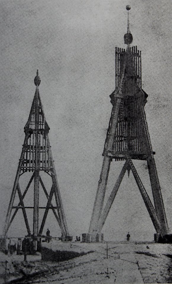 Duhnen 1867 - Alte und neue Kugelbake