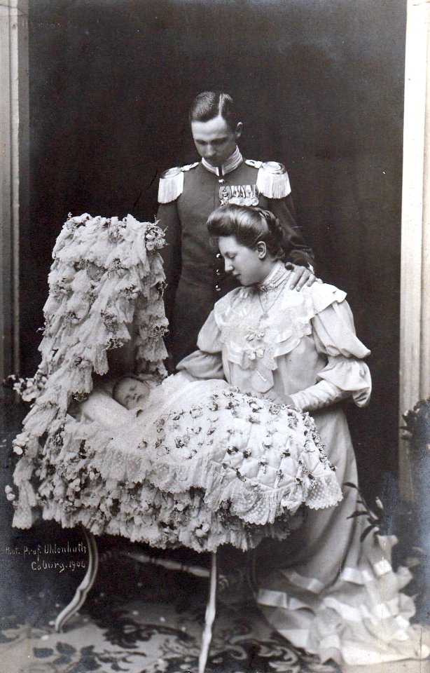 Duke Charles Edward of Saxe-Coburg and Gotha with wife and son