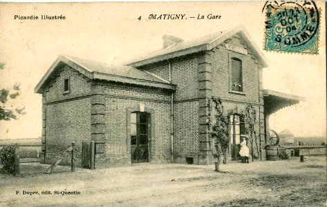 Dupré 4 - Picardie illustrée - MATIGNY - La Gare