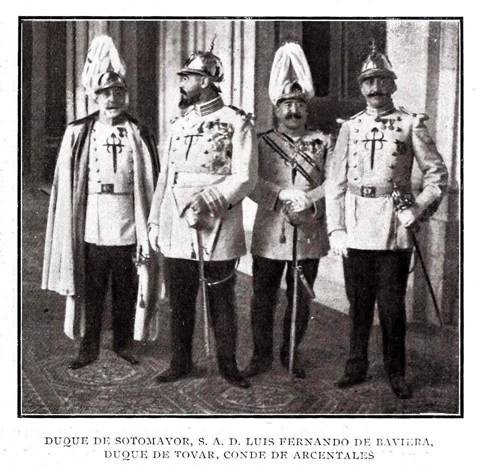 Duque de Sotomayor, Luis Fernando de Baviera, Duque de Tovar, Conde de Arcentales, de Goñi, Blanco y Negro