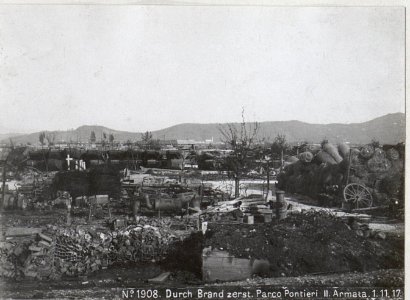 Durch Brand zerst. Parco Pontieri II. Armata.1.11.17. (BildID 15610183)
