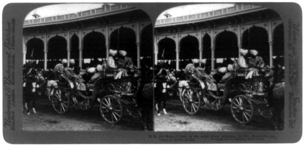 Durbar, Delhi, India- H.H. the Raja of Jind, in his solid silver phaeton, at the amphitheatre LCCN2002716159 photo