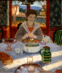 The Dessert, Girl Peeling Fruit by Eugène Antoine Durenne