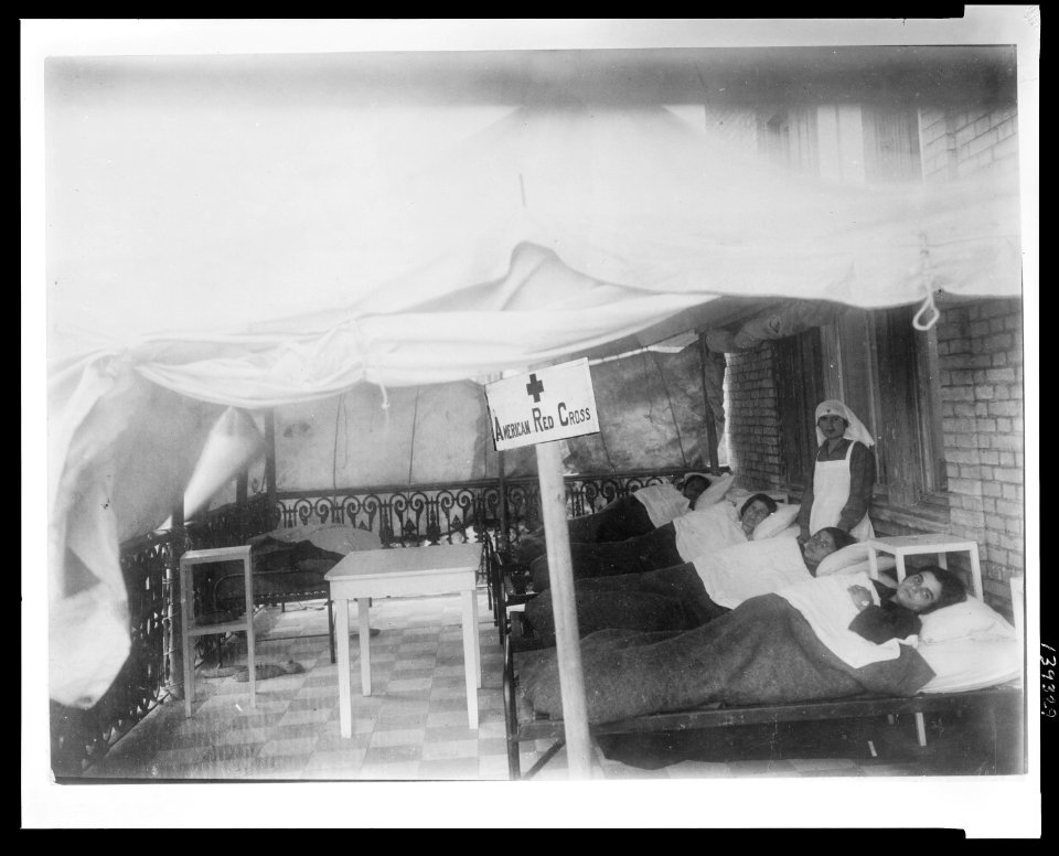 During the spring months, the ARC anticipating the danger of typhus and other contagious diseases, kept prepared several tents for the purpose of isolating any case that might be found This LCCN2010650521