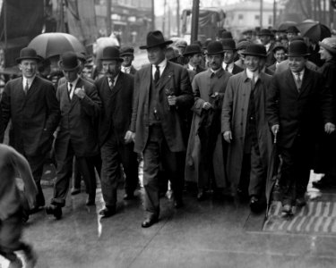 During 1913 Patterson Silk Strike with Bill Haywood and members of the Industrial Workers of the World detail, from- Haywood LCCN2014692480 (cropped)