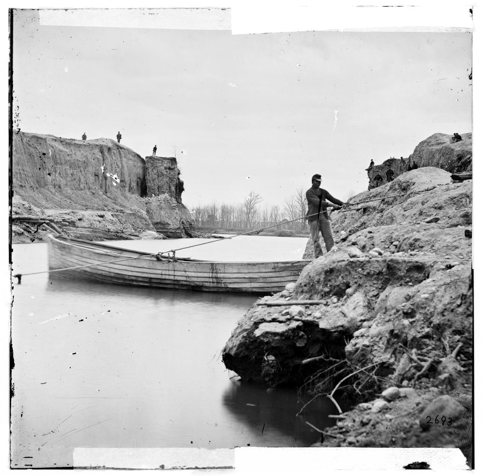Dutch Gap, Virginia. View of completed canal LOC cwpb.02193