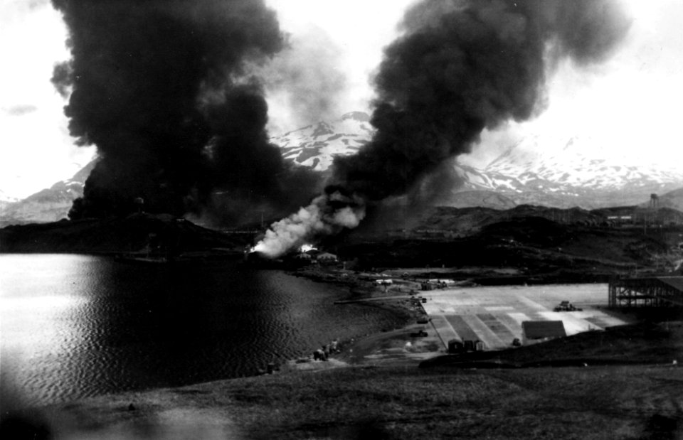 Dutch Harbor under attack June 1942
