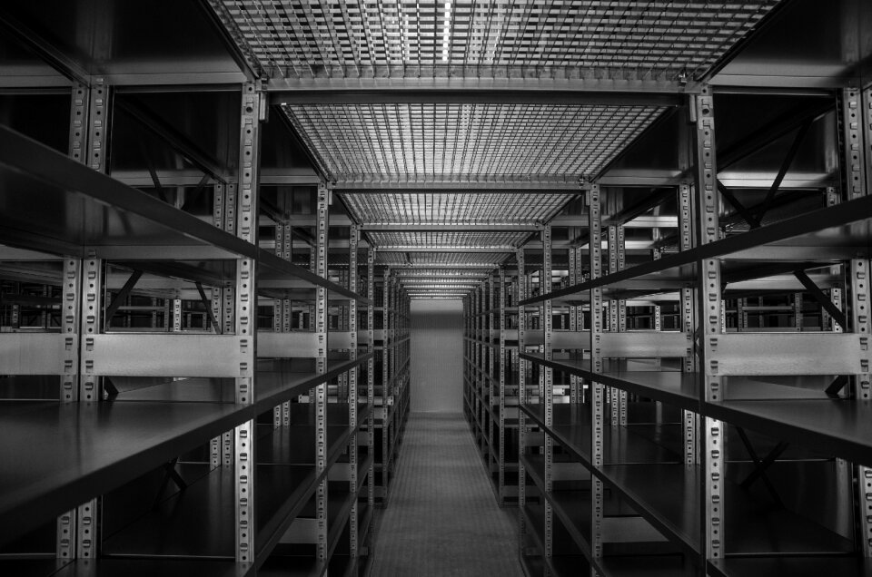 Stock black and white photography metal