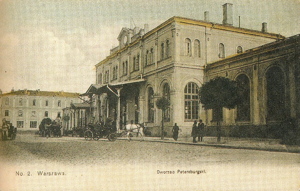 Dworzec Petersburski w Warszawie 1908