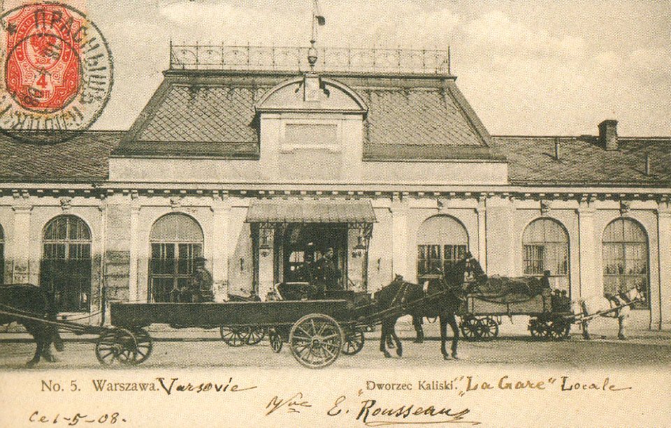 Dworzec Kaliski w Warszawie 1908