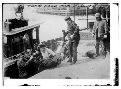 Dynamite victim at Morgue Landing, Balt. LCCN2014692610