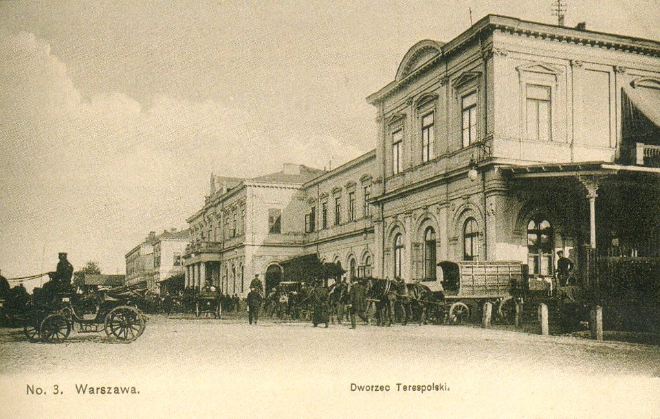 Dworzec Terespolski w Warszawie 1908