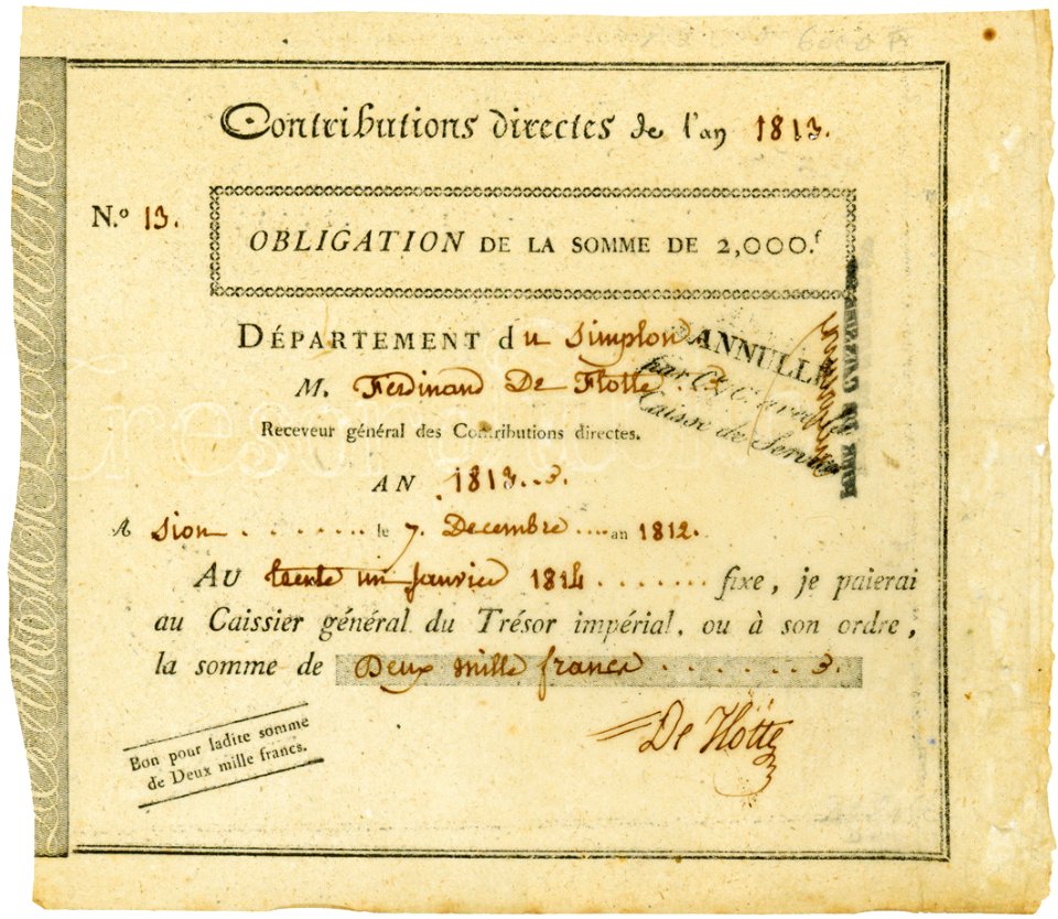 Départment du Simplon 1812