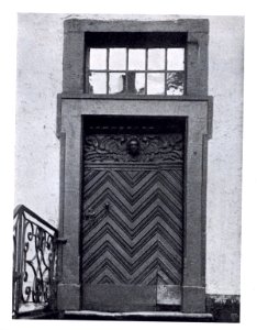 Düsseldorf, Citadellstraße 5, Tür im Hof, Detail