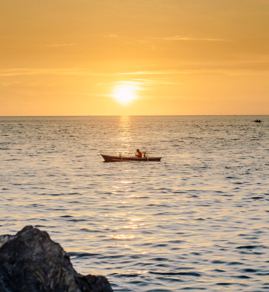 Boat sunset goldenhour