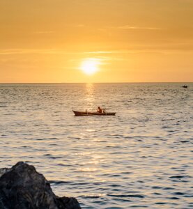 Boat sunset goldenhour
