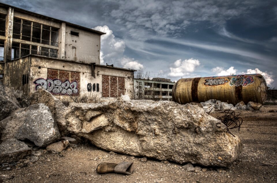 Desolate abandoned area abandoned