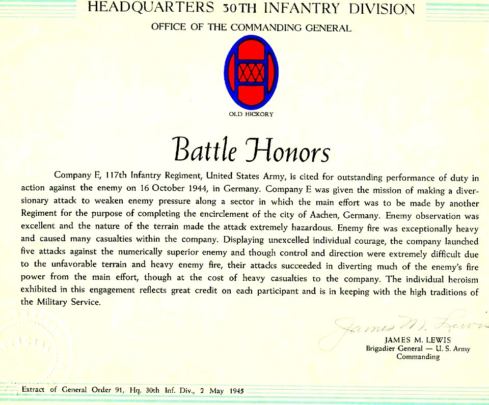 E company presidential citation