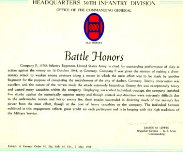 E company presidential citation