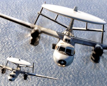 E-2C Hawkeyes over Southern California. (8232064819)
