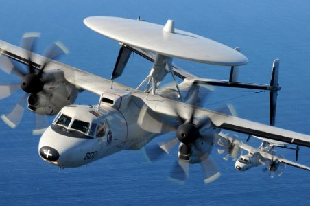 E-2C Hawkeyes over Southern California. (8232064561)