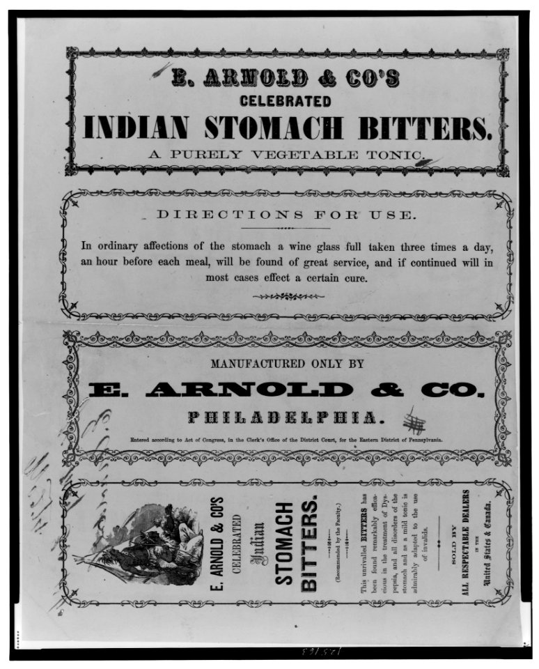 E. Arnold & Co.'s celebrated Indian stomach bitters LCCN00650627