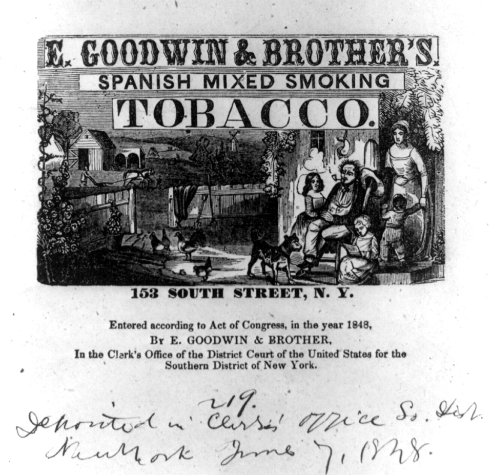 E. Goodwin & Brother's Spanish mixed smoking tobacco. 153, South Street, N.Y. LCCN2001697748