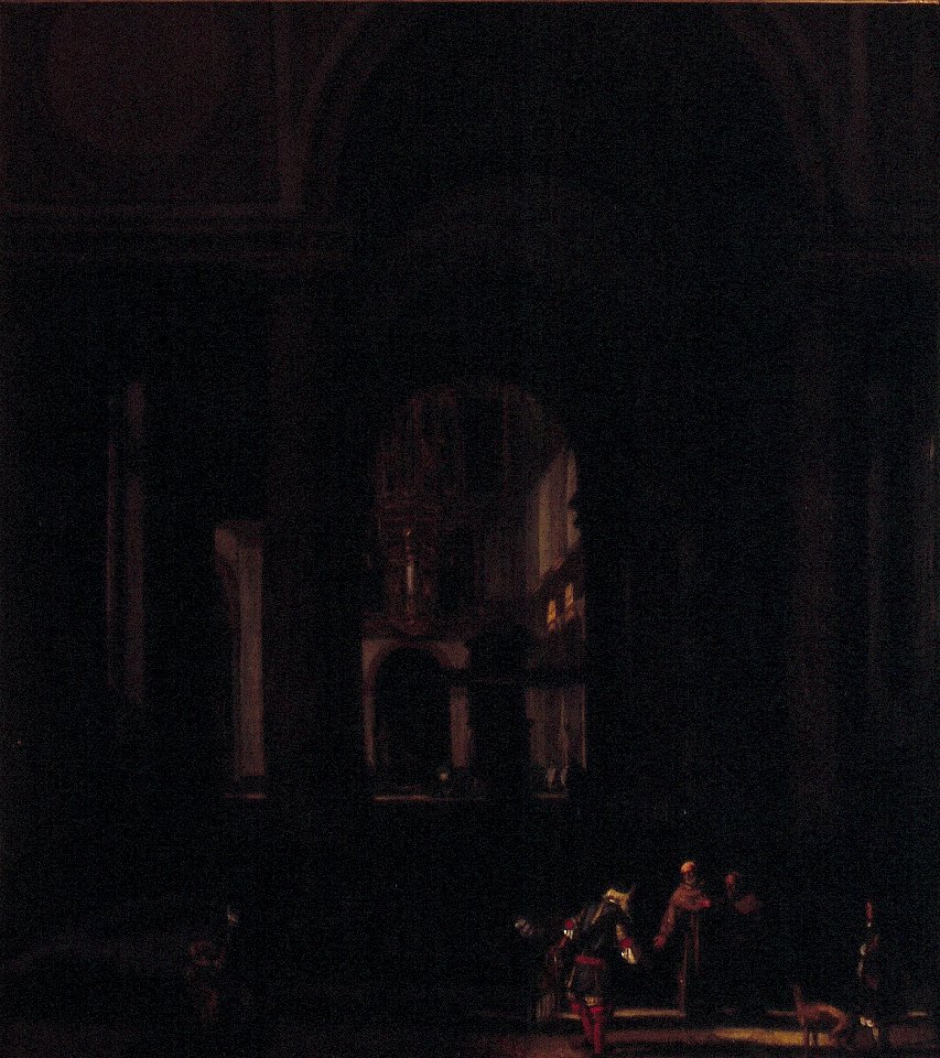 E. de Witte - Interieur van een Renaissance kerk - NK2299 - Cultural Heritage Agency of the Netherlands Art Collection