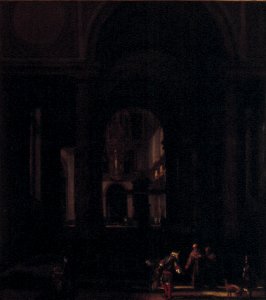 E. de Witte - Interieur van een Renaissance kerk - NK2299 - Cultural Heritage Agency of the Netherlands Art Collection