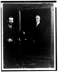 E. Hodgson Smart and his painting of Mr. Harding made from life LCCN2002713182