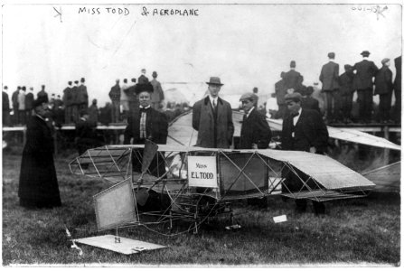 E. Lillian Todd standing with her airplane LCCN2002722147 photo