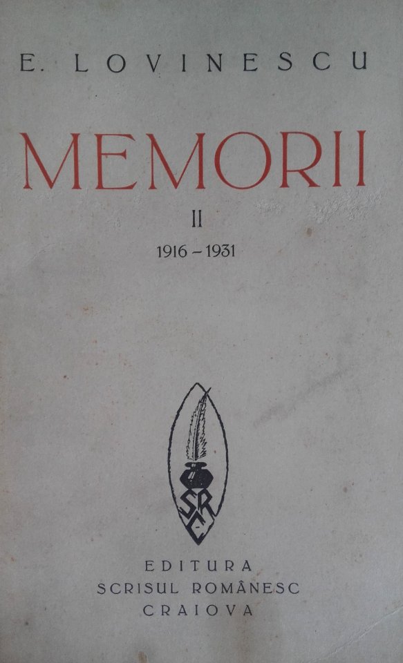 E. Lovinescu - „Memorii”
