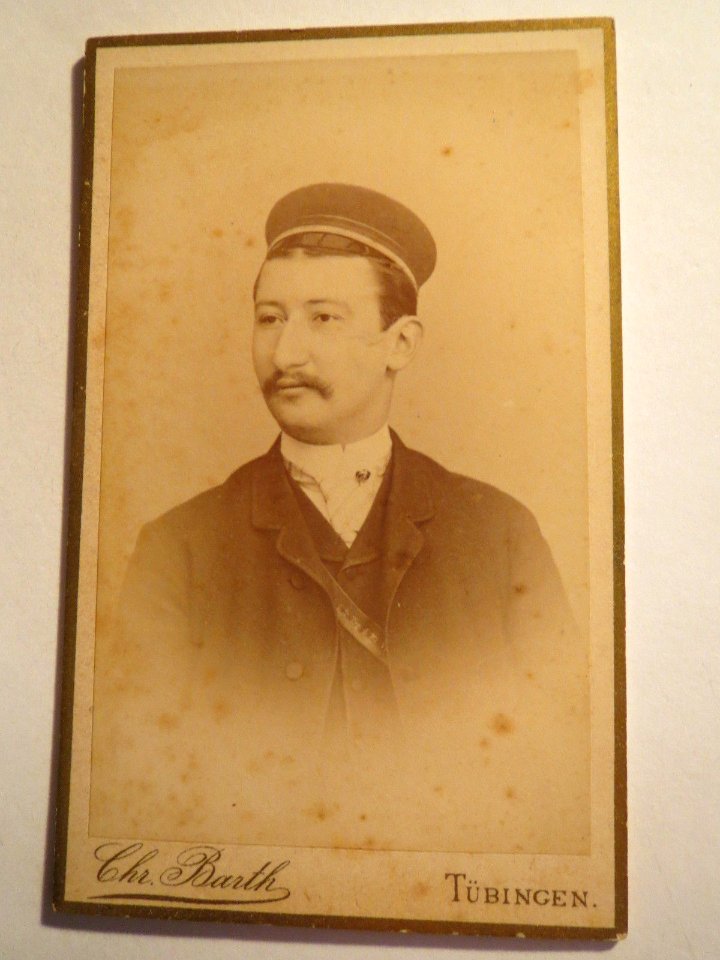 E. Wentzel (Kneipname Nazi) als Student in Tübingen, 1892