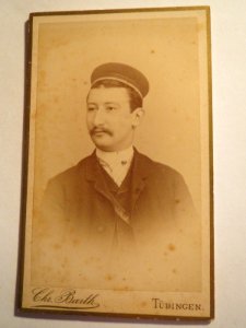 E. Wentzel (Kneipname Nazi) als Student in Tübingen, 1892