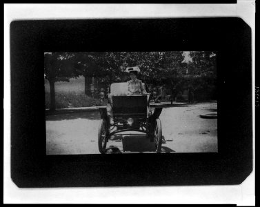 E.B.W. in first electric car driven by a lady in the District of Columbia LCCN2010647193