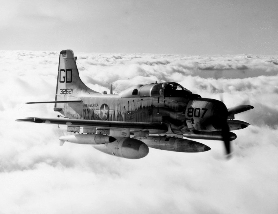 EA-1F VAW-33 in flight 1965