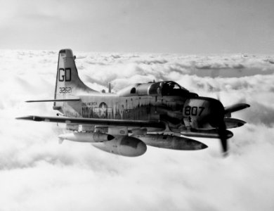 EA-1F VAW-33 in flight 1965