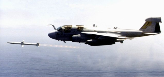 EA-6B launching AGM-88 HARM 1999