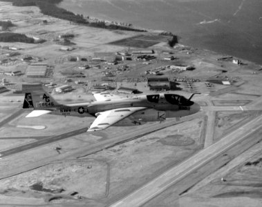 EA-6B Prowler of VAQ-133 over NAS Whidbey Island in 1973