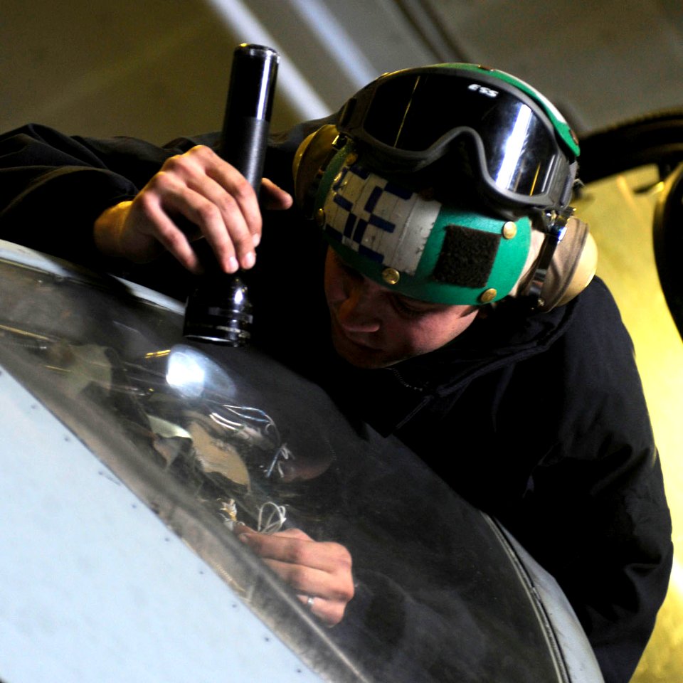 EA-6B Prowler maintenance check