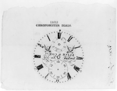 Eagle chronometer dials-watch dial (shown in reverse) LCCN2007680132