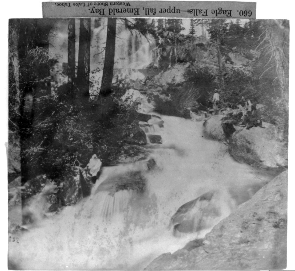 Eagle Falls-upper Fall, Emerald Bay. Western Shore, Lake Tahoe LCCN2002721684