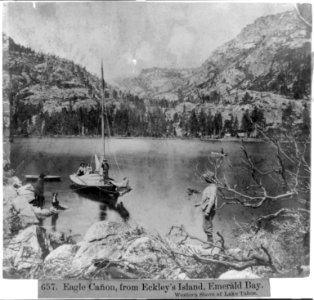 Eagle Canyon from Eckley's Island, Emerald Bay, Western Shore of Lake Tahoe LCCN2002721337 photo