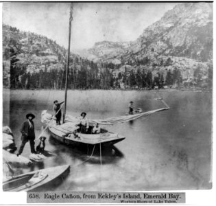 Eagle Canyon, from Eckley's Island, Emerald Bay - Western Shore of Lake Tahoe LCCN2002723565 photo