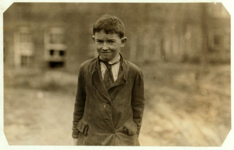 Earl Carpenter. 'Don't know how old I am. Been doffing since June in the Cannon Mill.' Concord, N.C. LOC cph.3a29781